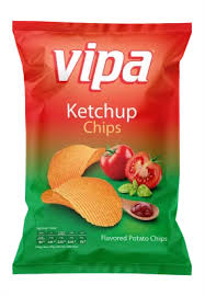 Vipa Chips Ribbed Ketchup 130gr (1*16)