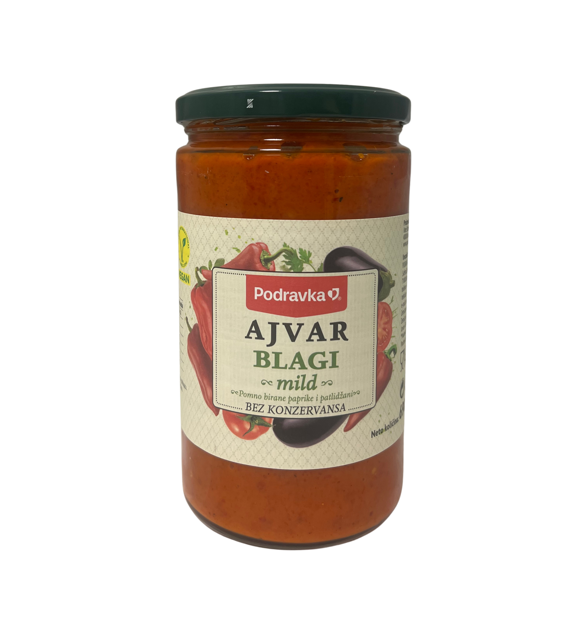 Podravka Ajvar 720 ml Mild    (1*12)